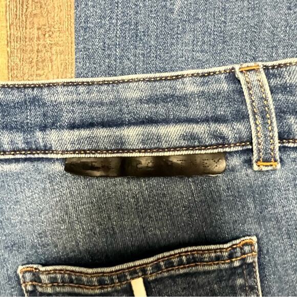 Stella McCartney Flare Jeans Chic Quiet Luxury Raw Hem Italy Women's Size 31 - Picture 9 of 9